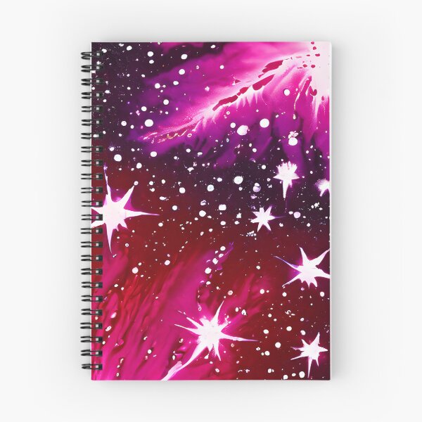 Item preview, MIDNIGHT FIREWORKS STARS *Red Maroon Pink Black* ABSTRACT PAINTING PRINT Contemporary Modern Fine Art Gallery designed and sold by Spinning Plates 360.