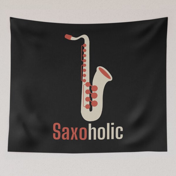 Item preview, Saxoholic Funny Music Lover Saxophonist designed and sold by Anniko Art Studio.