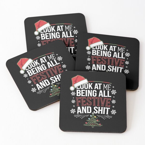 Item preview, Look At Me Being All Festive And Shit Funny Christmas Tree designed and sold by teeturle.