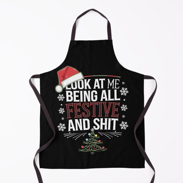 Item preview, Look At Me Being All Festive And Shit Funny Christmas Tree designed and sold by teeturle.