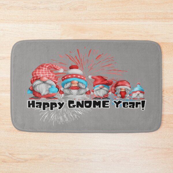 Item preview, Happy Gnome Year | Celebrate with a Festive Gnome Family and Fireworks Design designed and sold by Gnome to Express.