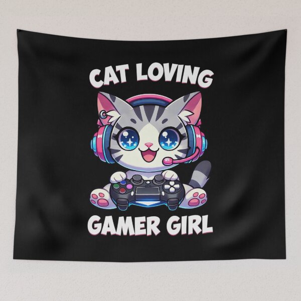 Item preview, For Women Girls Cat Loving Gamer Girl designed and sold by Mryoussefwac.