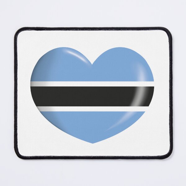 Item preview, Icon representing button heart flag of Botswana. Ideal for catalogs of institutional materials and geography designed and sold by LucianoCosmo.