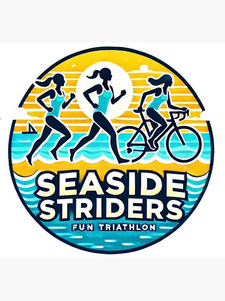 Thumbnail 3 of 3, Sticker, Seaside Striders designed and sold by FiveRustyStore.