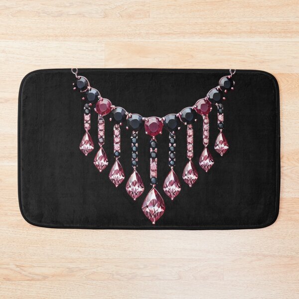 Item preview, Elegant Pink and Black Diamond Necklace Design designed and sold by Desireehaz.