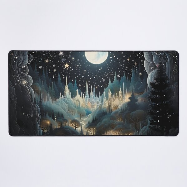 Item preview, Magical landscape. Starry sky with a castle. designed and sold by MagelliShop.