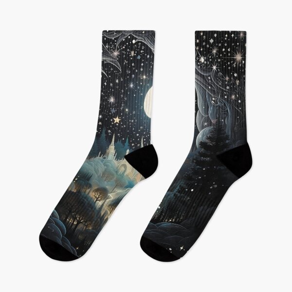 Item preview, Magical landscape. Starry sky with a castle. designed and sold by MagelliShop.