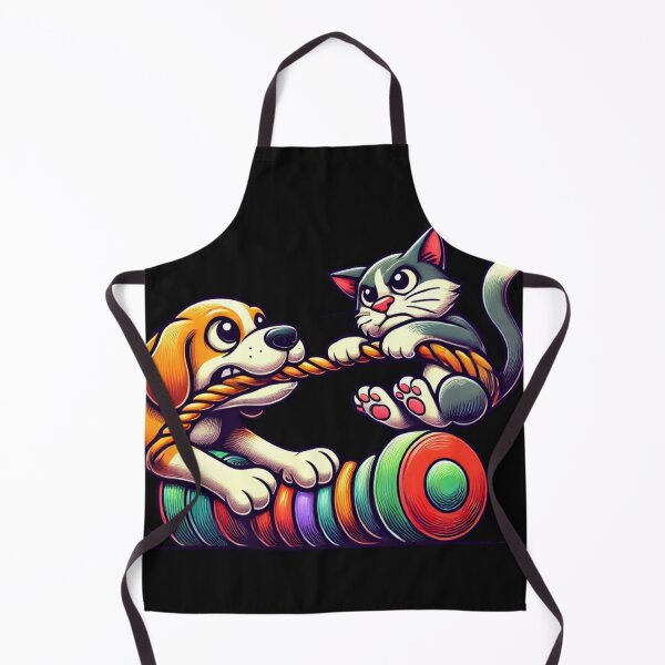 Item preview, Tug-of-War Tails - Playful Dog and cat Design designed and sold by Desireehaz.
