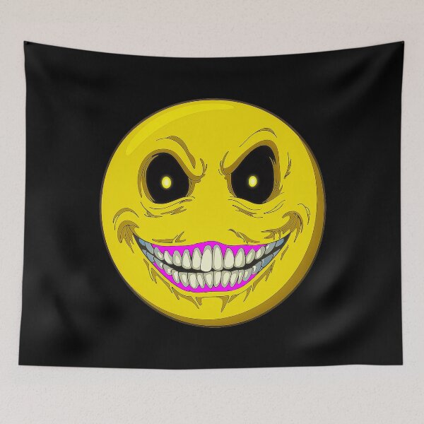 Item preview, Evil Smiley Face Creepy Yellow Face designed and sold by Amanda's Factory.