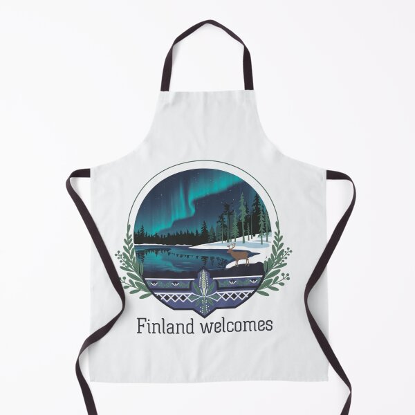 Item preview, Finland Welcomes Flag Map Helsinki, sauna, lakes designed and sold by AnimalsDH305.