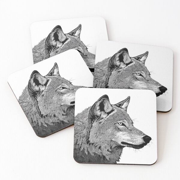 Item preview, Black & White Wolf Portrait designed and sold by Adam Regester.