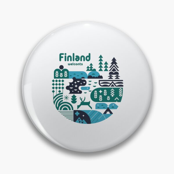 Item preview, Finland Welcomes Flag Map Helsinki, sauna, lakes designed and sold by AnimalsDH305.