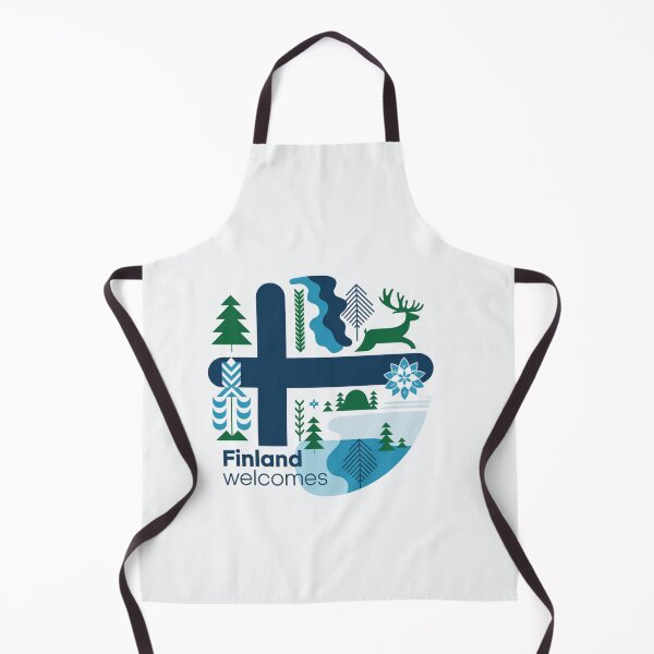 Item preview, Finland Welcomes Flag Map Helsinki, sauna, lakes designed and sold by AnimalsDH305.