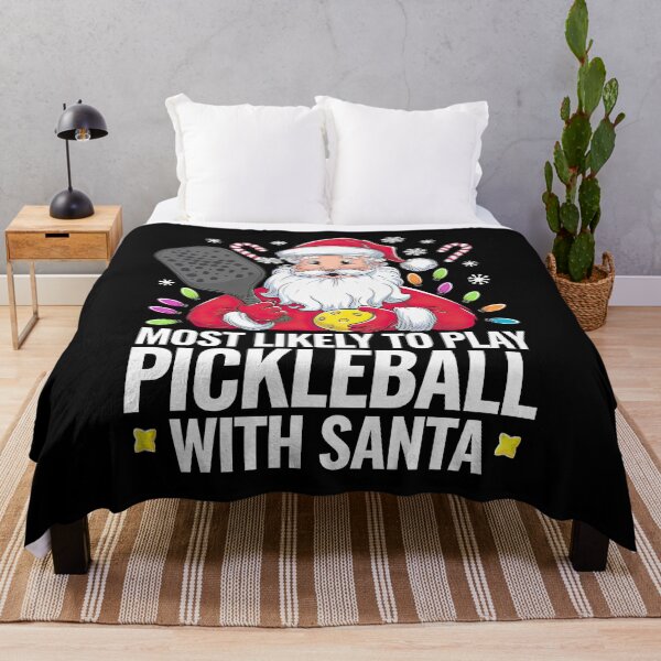 Item preview, Most Likely To Play Pickleball With Santa Christmas Funny designed and sold by teeturle.