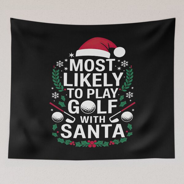 Item preview, Most Likely To Play Golf With Santa Family Christmas designed and sold by teeturle.