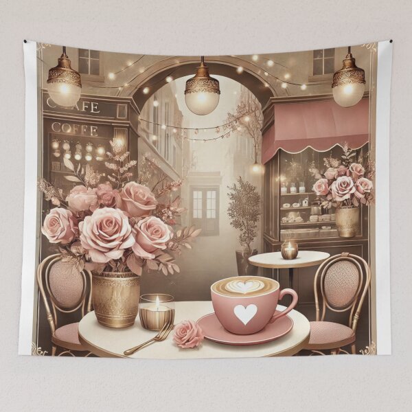 Item preview, Parisian Cafe Romance - Cozy Coffee Shop Scene designed and sold by Desireehaz.