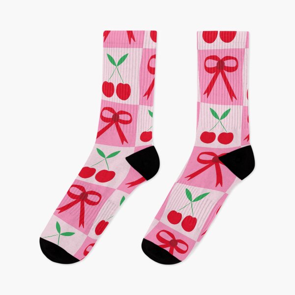 Item preview, Checkered Cherries with Red Bows Pattern  designed and sold by Yasminepatterns .