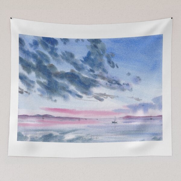 Item preview, Blue coast sunset designed and sold by SoupSouka.