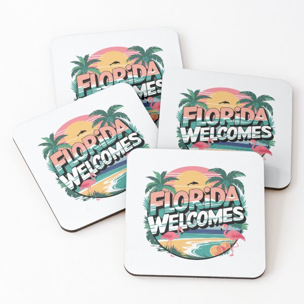 Item preview, Florida Welcomes Flag Map Miami, Orlando,  designed and sold by AnimalsDH305.