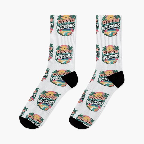 Item preview, Florida Welcomes Flag Map Miami, Orlando,  designed and sold by AnimalsDH305.
