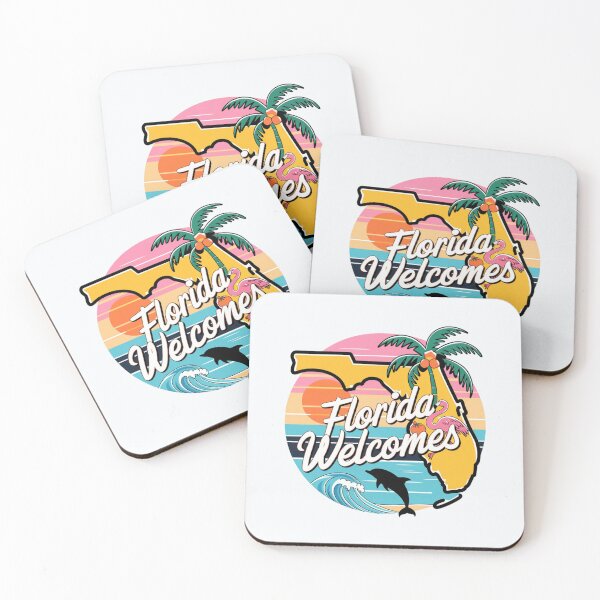 Item preview, Florida Welcomes Flag Map Miami, Orlando,  designed and sold by AnimalsDH305.