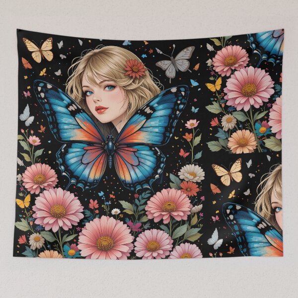 Item preview, Cosmos Garden Dreams Magic Worlds Colors Butterflies Flowers designed and sold by ART ATTACK ZONE.