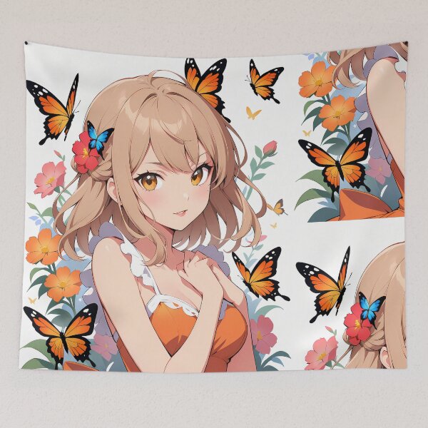 Item preview, Anime Garden Dreams Magic Worlds Colors Butterflies Flowers designed and sold by ART ATTACK ZONE.