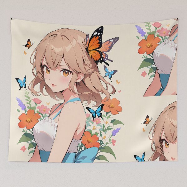 Item preview, Manga Garden Dreams Magic Worlds Colors Butterflies Flowers designed and sold by ART ATTACK ZONE.