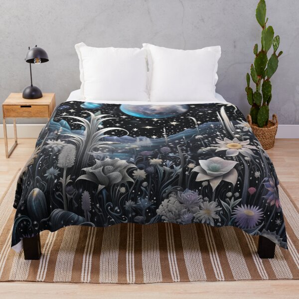 Item preview, Magical landscape. Starry sky, meadow of flowers and full moon. designed and sold by MagelliShop.