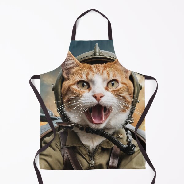 Item preview, Feline Ace: WWII Pilot Cat Amidst Chaos designed and sold by RK - Shop.