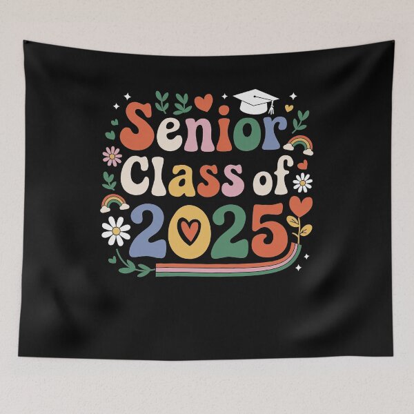 Item preview, Senior 25 Class Of 2025 Graduation School Retro Groovy designed and sold by teeturle.