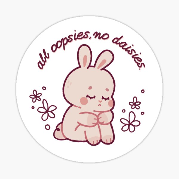 Vista previa del artículo con la obra «Todos los oopsies, sin margaritas (conejito)», diseñado y vendido por Avi3te.