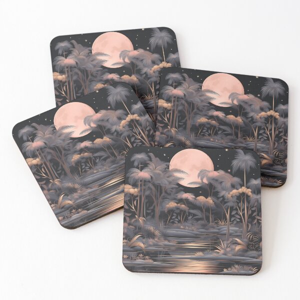 Item preview, African landscape.Safari.Night and full moon. designed and sold by MagelliShop.