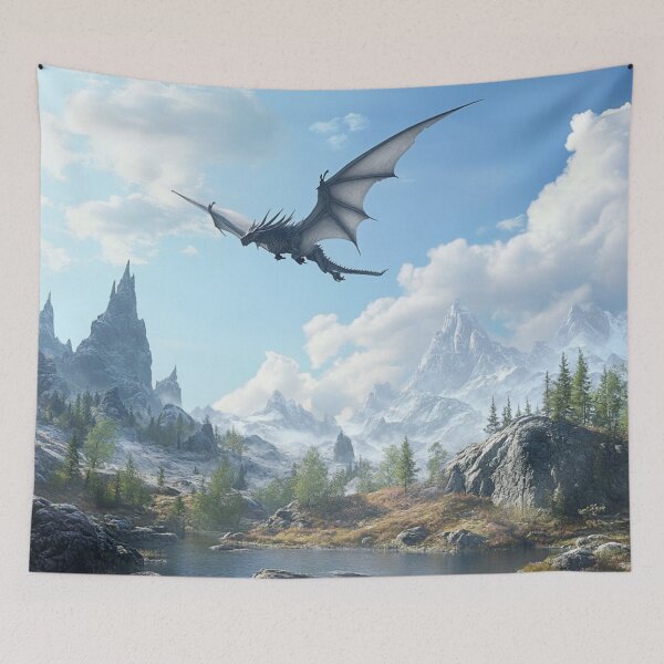 Item preview, Frozen Dragon With Mountains designed and sold by GrinGalore.