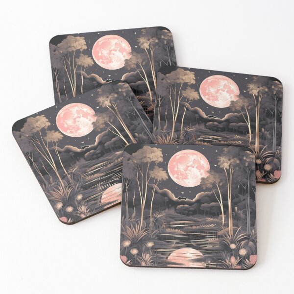 Item preview, African landscape.Safari.Night and full moon. designed and sold by MagelliShop.