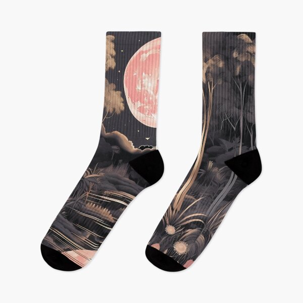 Item preview, African landscape.Safari.Night and full moon. designed and sold by MagelliShop.