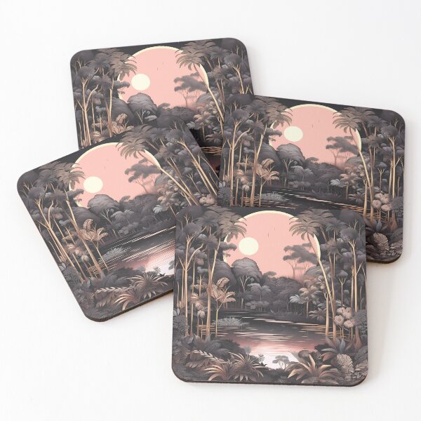 Item preview, African landscape.Safari.Night and full moon. designed and sold by MagelliShop.