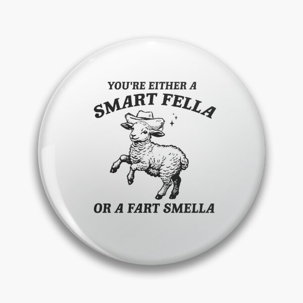 Item preview, You're Either a Smart Fella or a Fart Smella, Retro Cartoon T Shirt, Weird T Shirt, Meme T Shirt, Trash Panda T Shirt, Funny Sheep Meme T-Shirt designed and sold by Rosqzz.