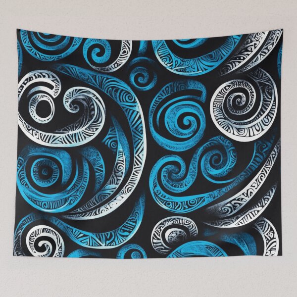 Artikelvorschau, Neuseeland Māori Paua Muster Koru Design 308 entworfen und verkauft von GrinGalore.