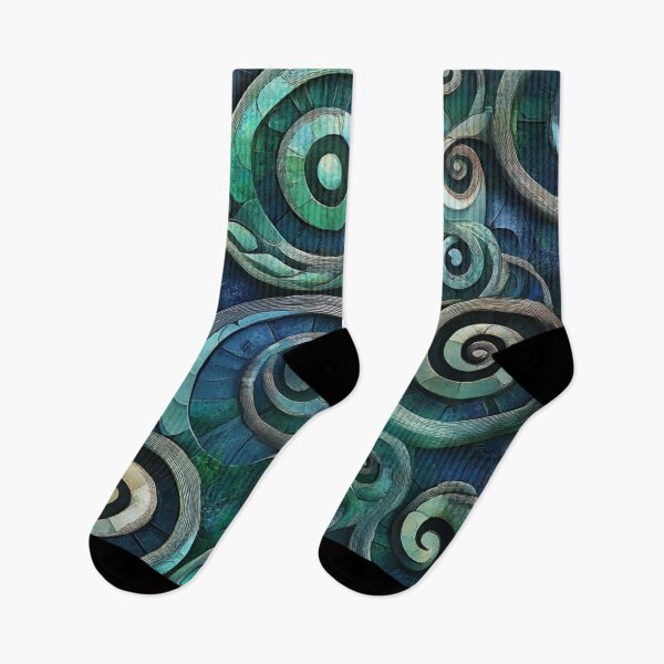 Item preview, New Zealand Māori Paua Pattern Koru Design 309 designed and sold by GrinGalore.