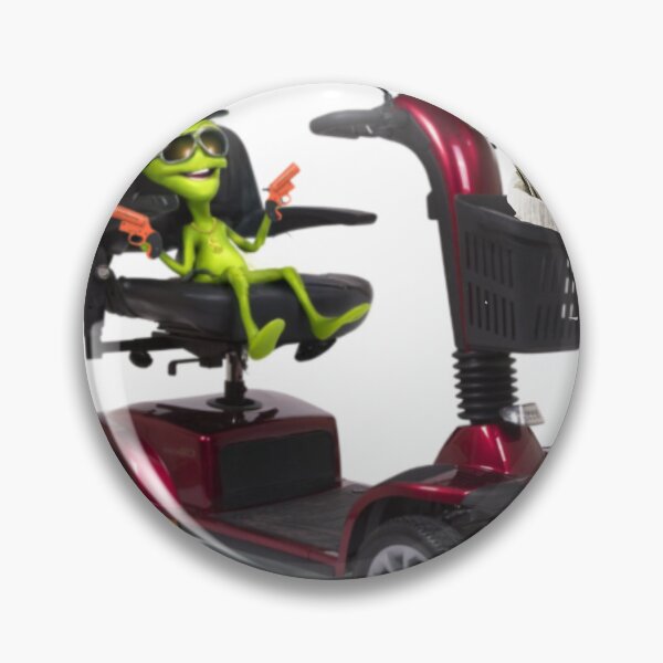 Item preview, Red Mobility Scooter Funny Senior Gift Electric Wheelchair Humor Art Sticker designed and sold by Camwal.