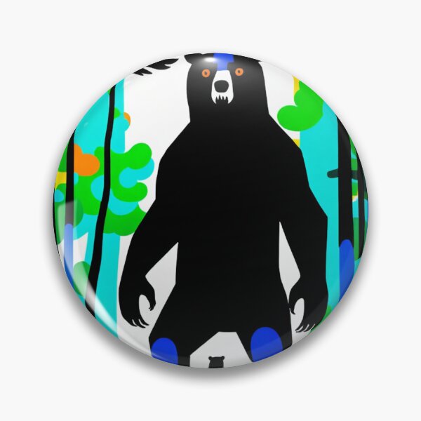 Item preview, Bear and Cub Silhouettes in Colorful Forest Scene designed and sold by RebelPaintBrush.