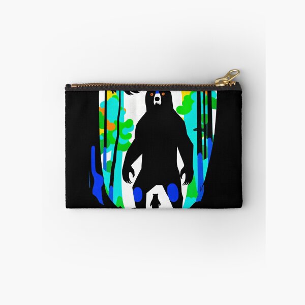 Item preview, Bear and Cub Silhouettes in Colorful Forest Scene designed and sold by RebelPaintBrush.