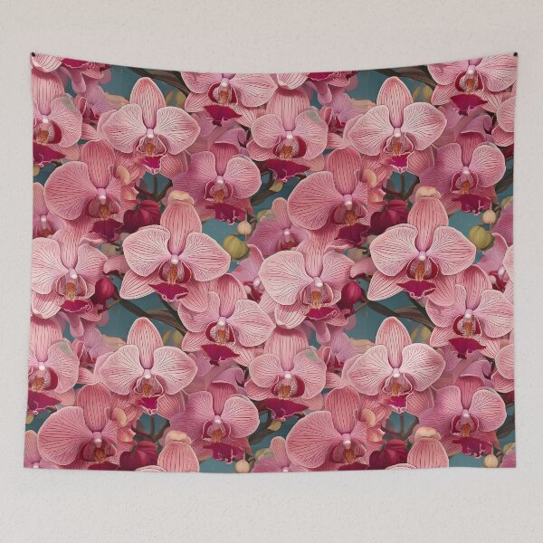 Item preview, Orchids flowers in pink color designed and sold by Designbes.