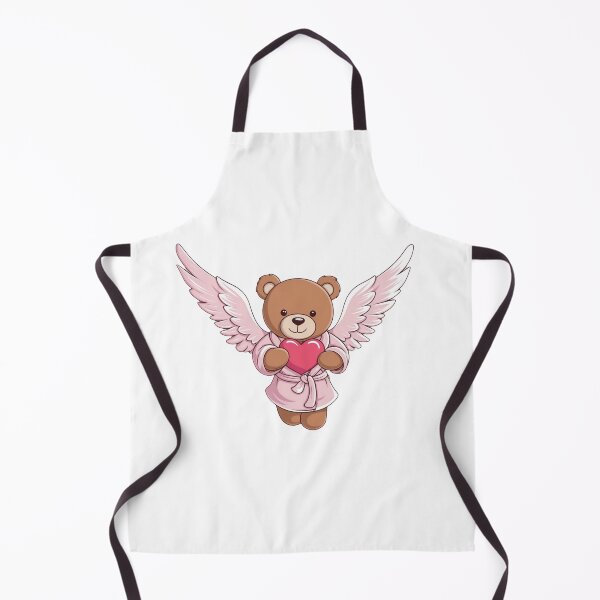 Item preview, Cute Artwork of an Angel Teddy Bear Holding a Heart designed and sold by CuteopiaGallery.