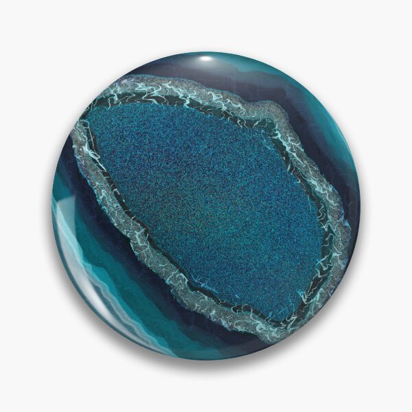 Item preview, Blue Glitter Agate Geode Crystal Slice designed and sold by By Aurora Sky.