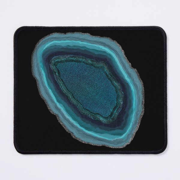 Item preview, Blue Glitter Agate Geode Crystal Slice designed and sold by By Aurora Sky.