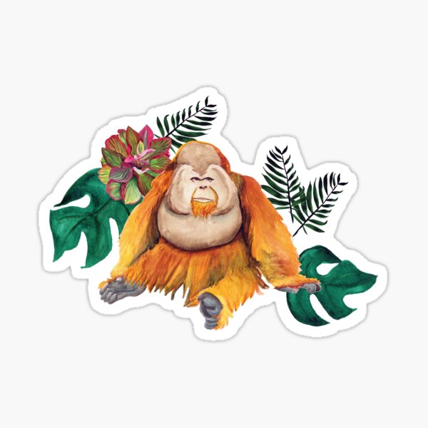 Forest Of Orangutans Sticker