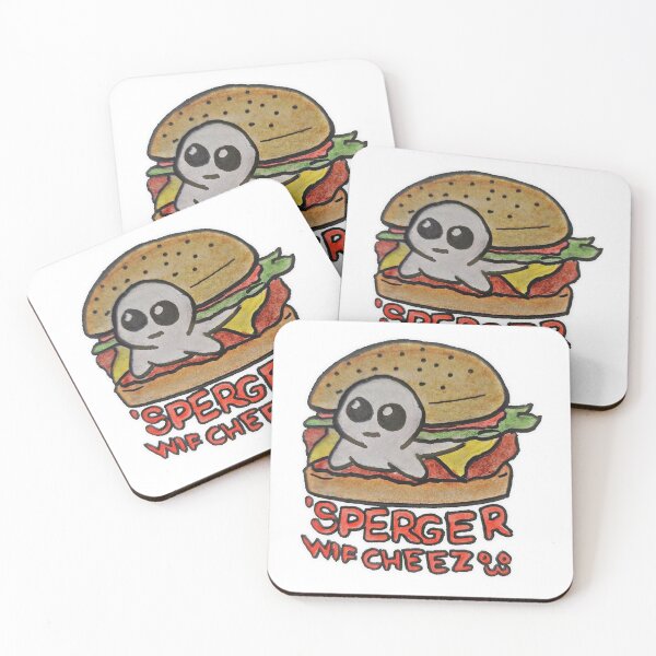 Item preview, Sperger Wif Cheez OwO Watercolour Meme Autism Burger designed and sold by feardeargcrafts.