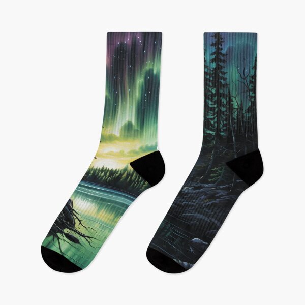 Item preview, Forest by the river.Forest landscape.Northern lights. designed and sold by MagelliShop.